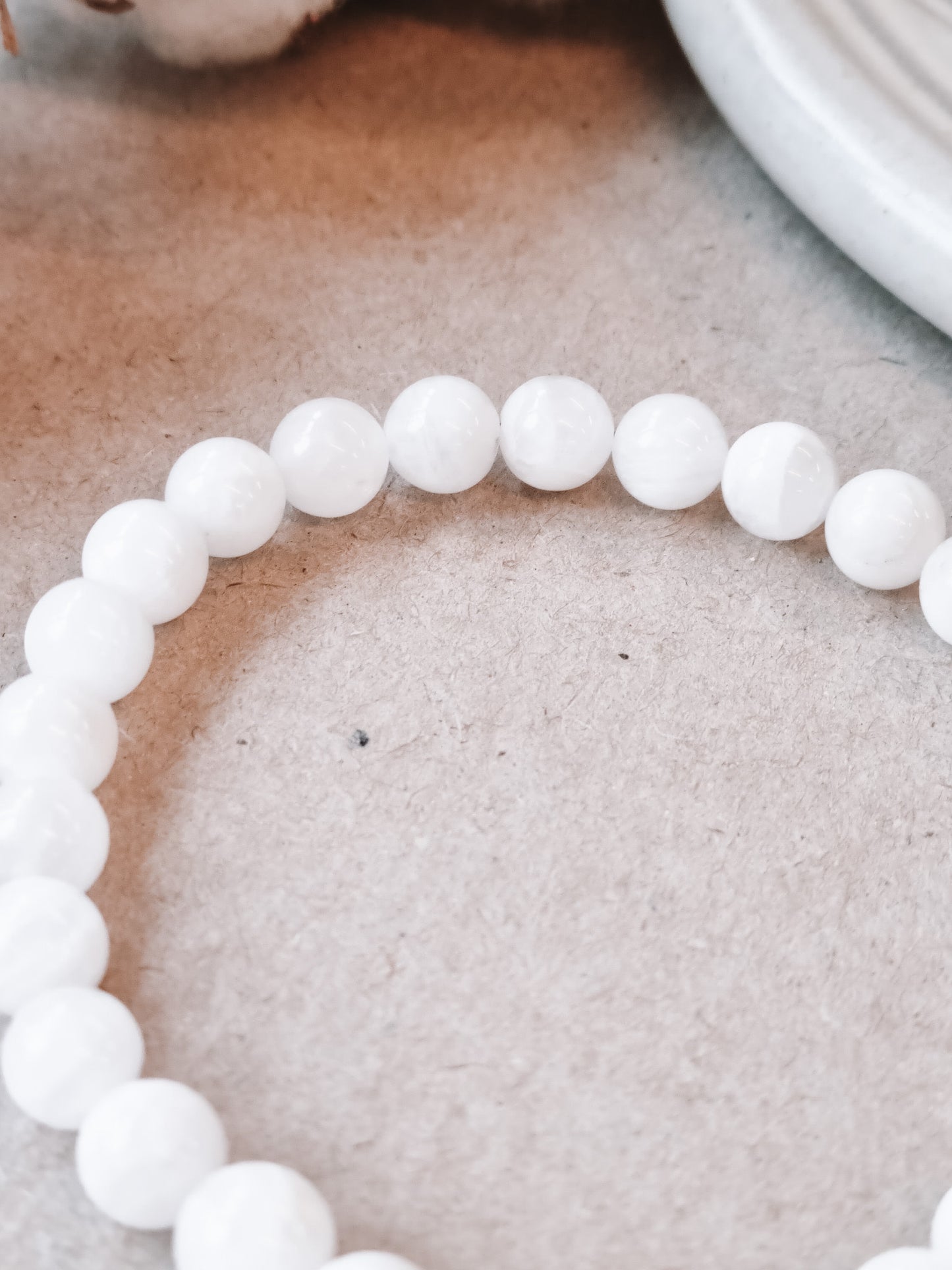 Mantra ENERGY armbånd - Fornyelse - Hvid månesten -