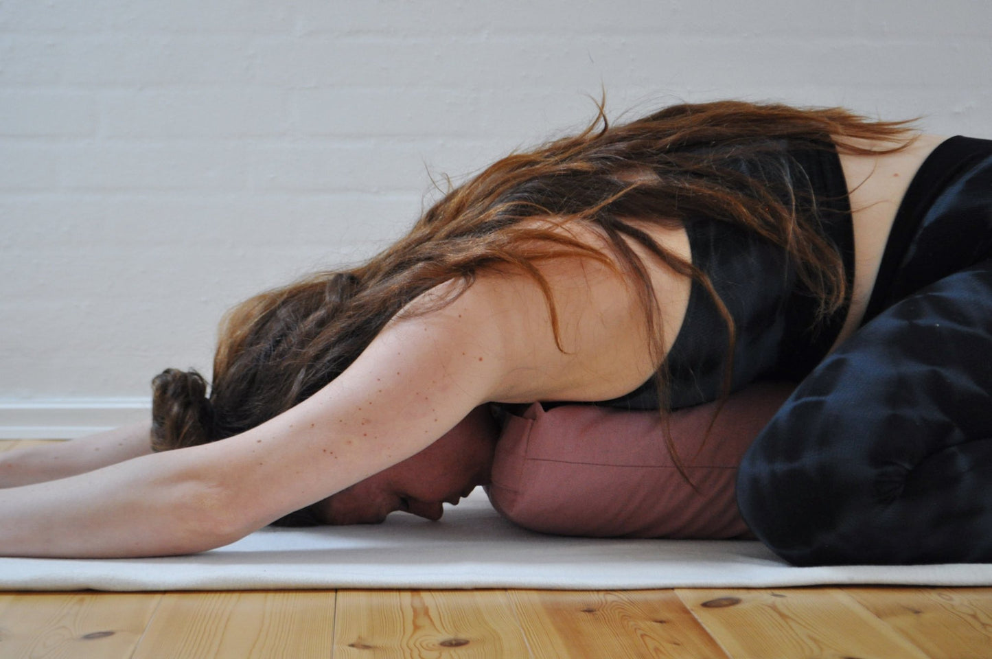 Calm Rectangular Yoga Bolster - Dark Blue