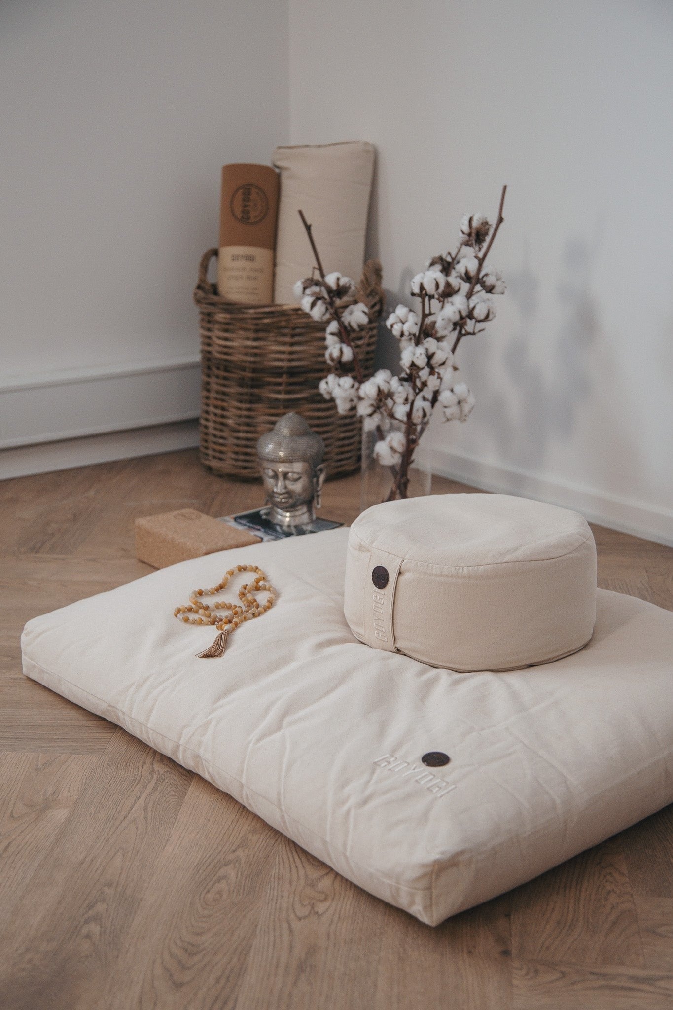 Calm Round Meditation Cushion - Nature