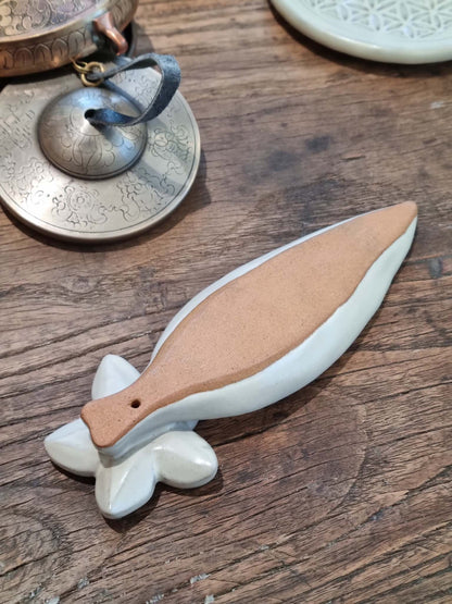 Røgelsesholder Simple Flower Keramik - Natur