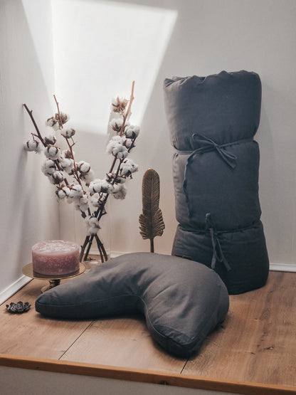 Calm Zafu Meditation Cushion - Dark Grey