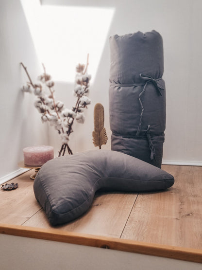 Calm Zafu Meditation Cushion - Dark Grey