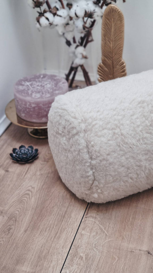 Release Wool Round Bolster - Sand