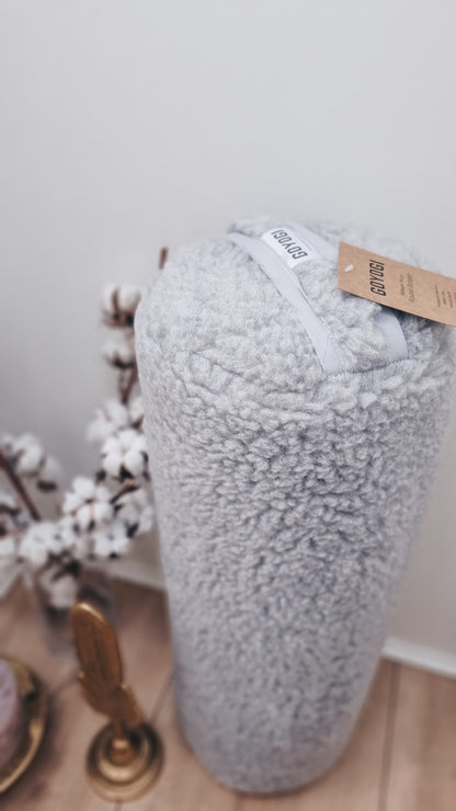 Release Wool Round Bolster - Light Grey