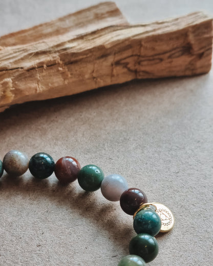 Mantra ENERGY bracelet - Rigdom - Indisk Agate -