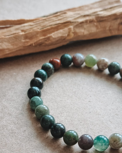 Mantra ENERGY bracelet - Rigdom - Indisk Agate -