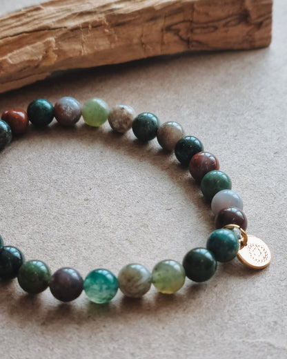 Mantra ENERGY bracelet - Rigdom - Indisk Agate -
