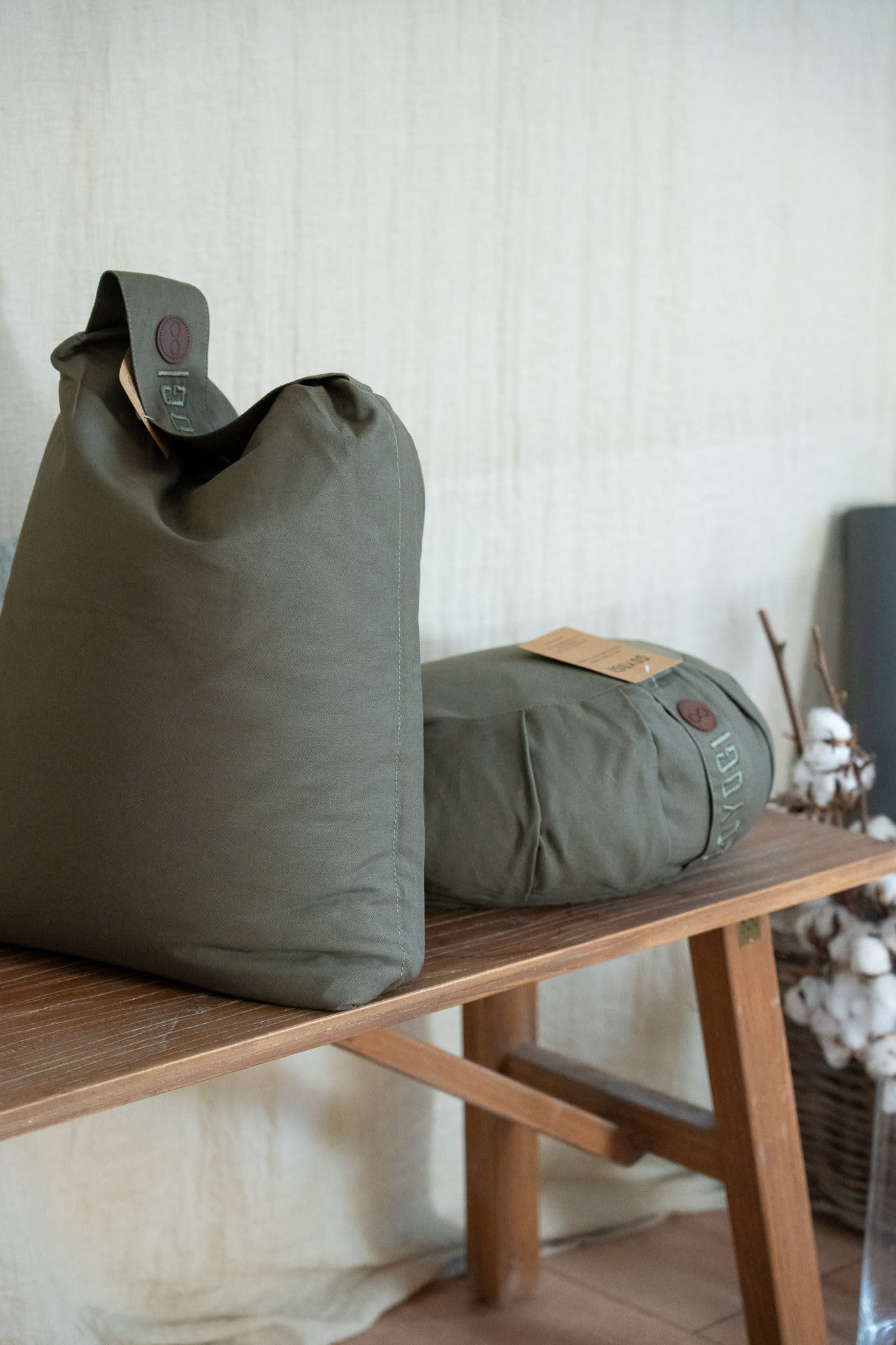 Calm Rektangulær Yoga Bolster - Dark Olive