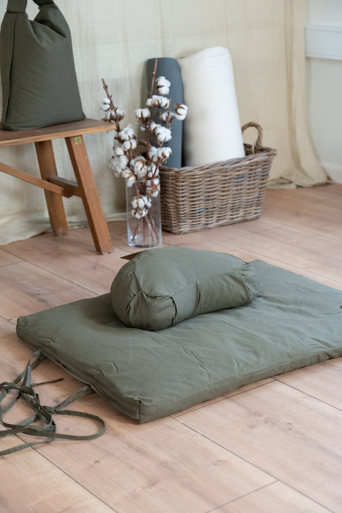 Calm Zabuton 4 cm - Dark Olive