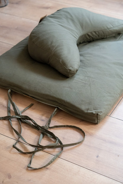 Calm Zafu Meditation Cushion - Dark Olive