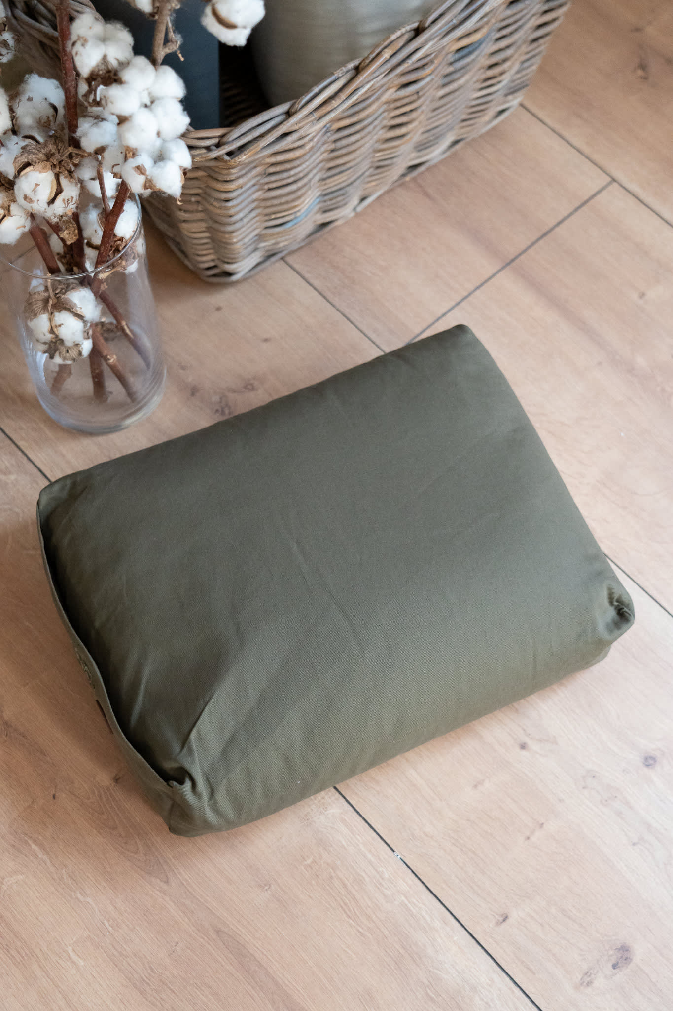 Calm Rektangulær Yoga Bolster - Dark Olive