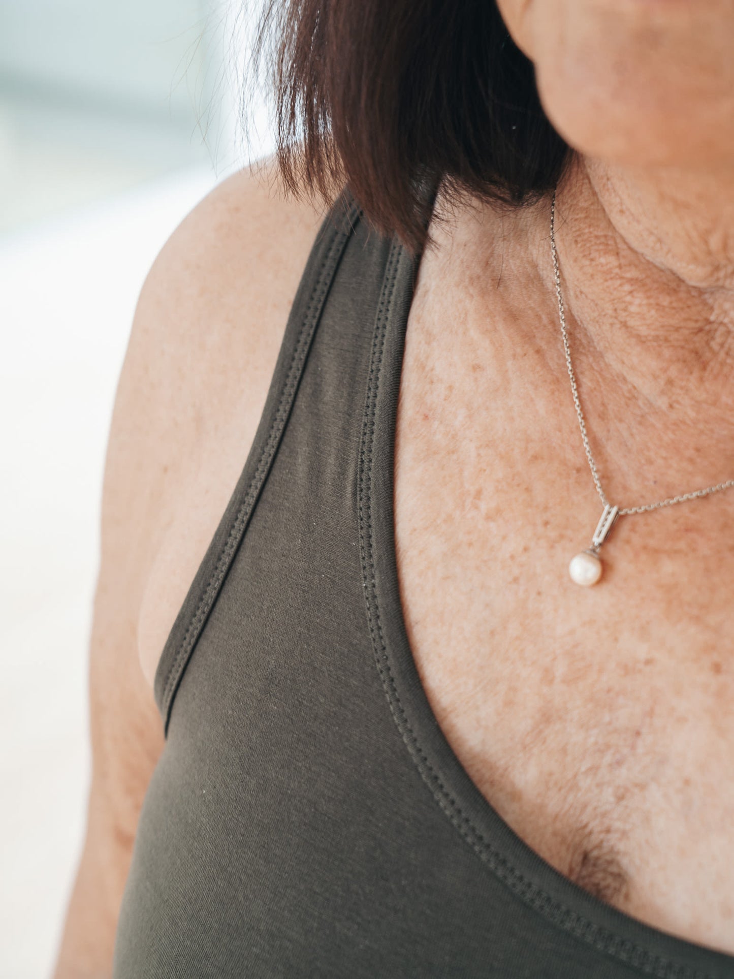 Anjali Yoga Top - Dark Olive