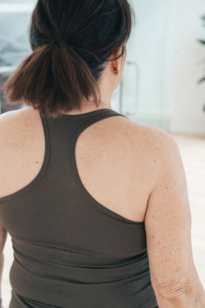 Anjali Yoga Top - Dark Olive