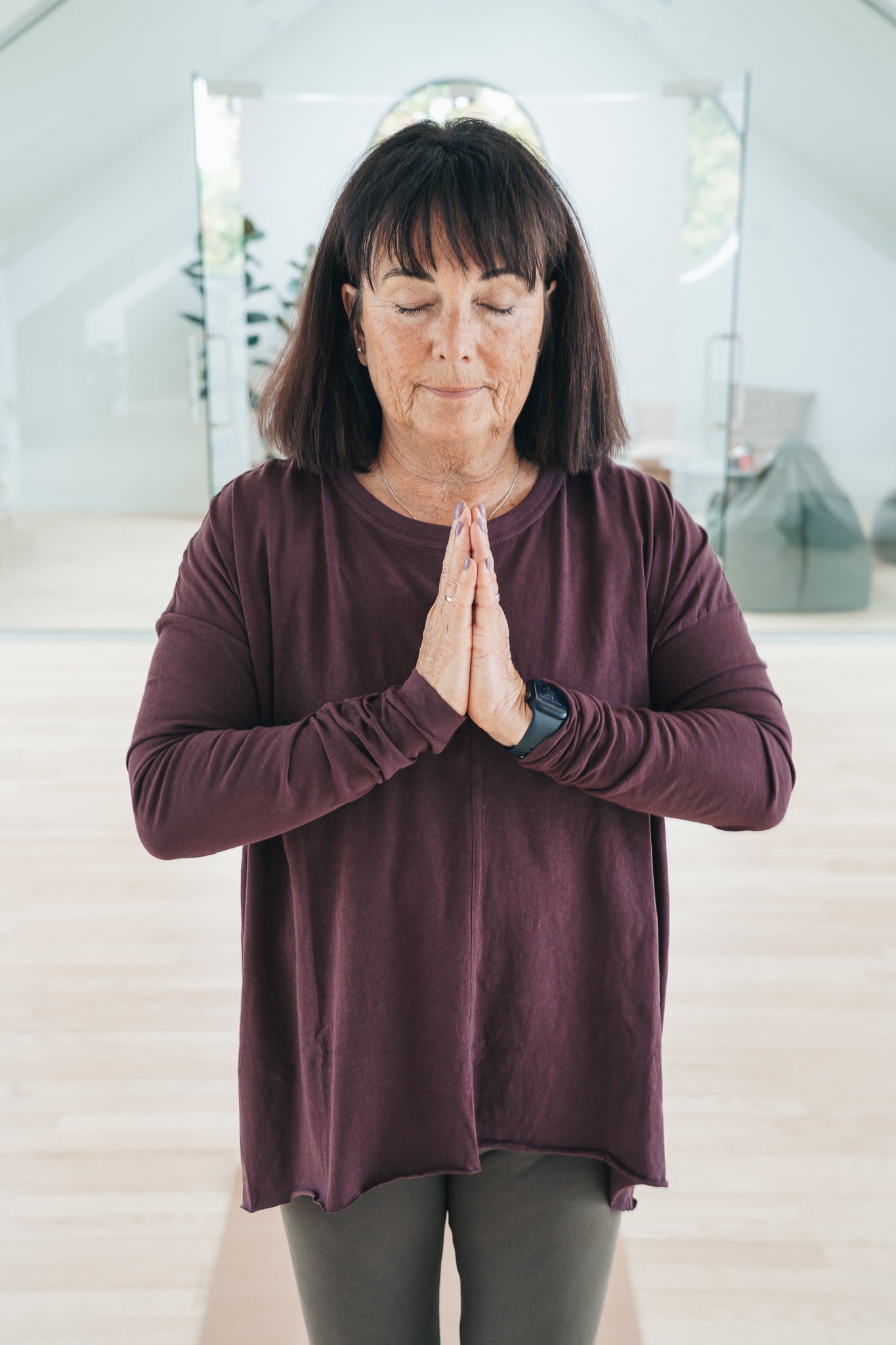 Lion Drapy Tee - Dark Plum