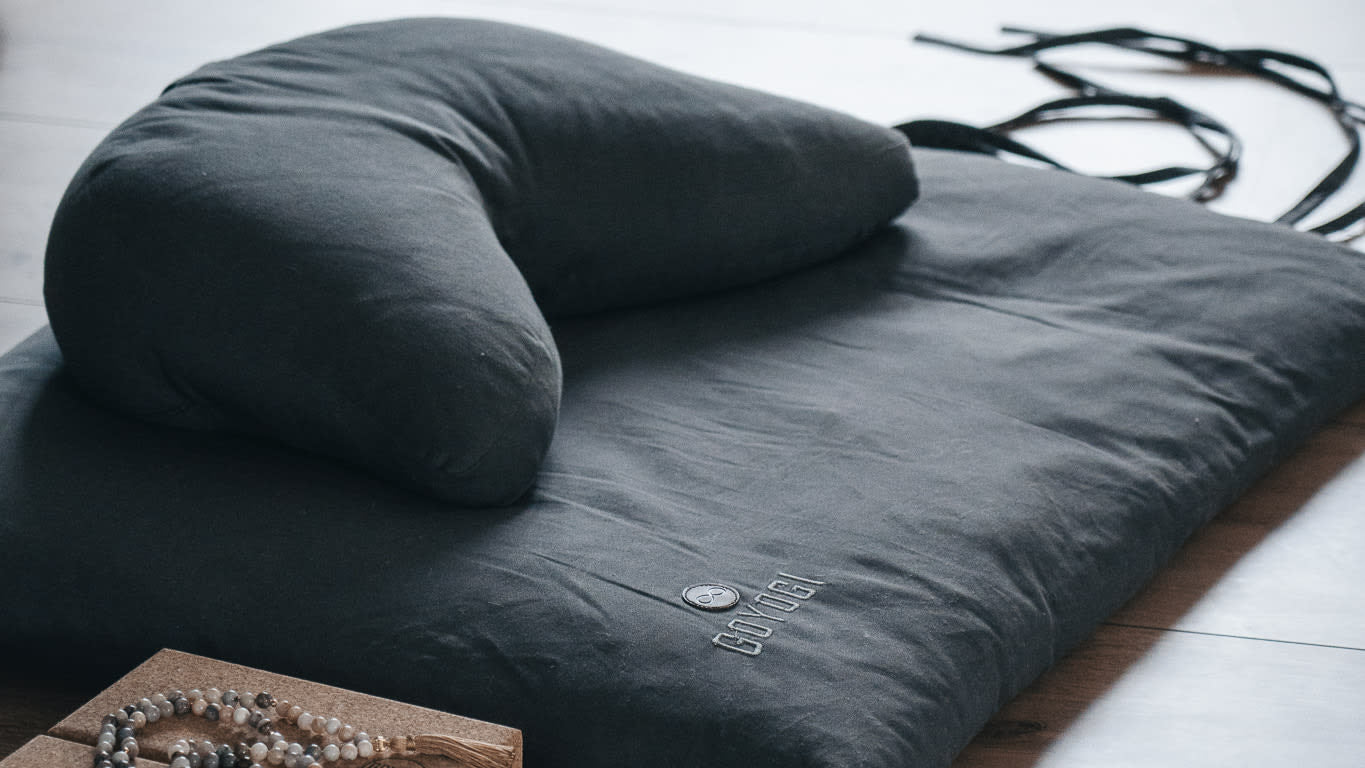 Calm Zafu Meditation Cushion - Dark Grey