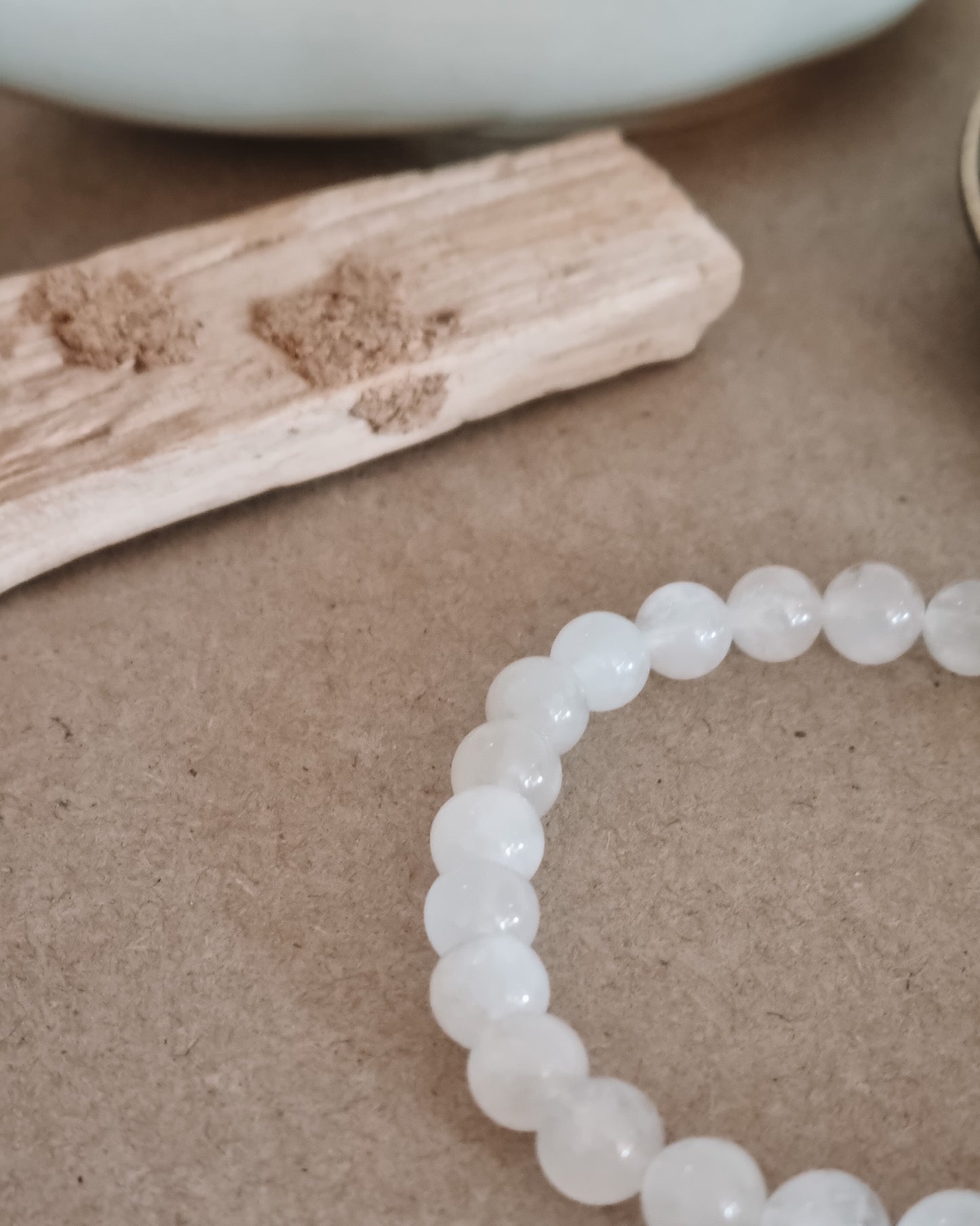 Mantra ENERGY armbånd - Fornyelse - Hvid månesten -