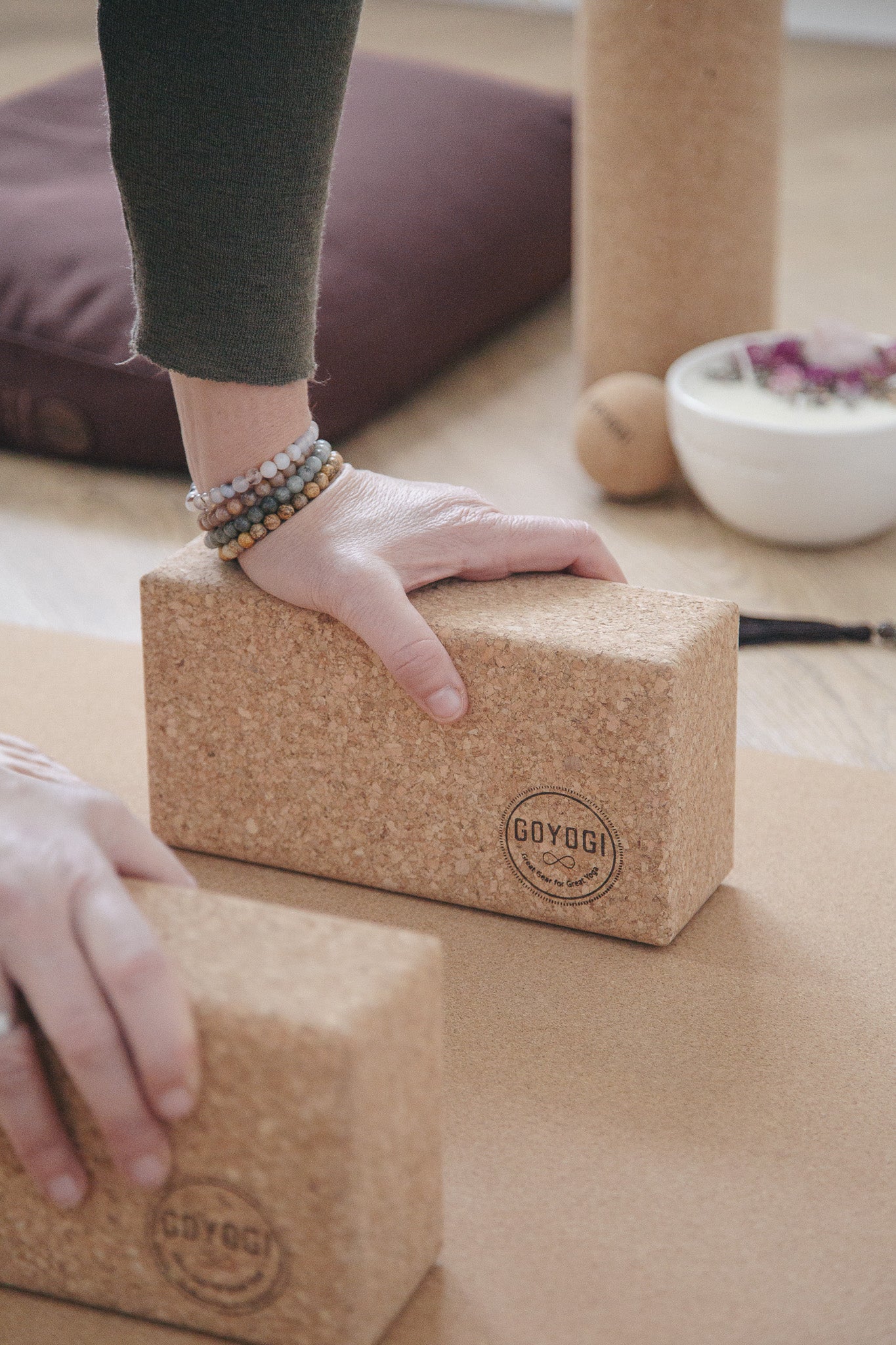 Sustain Cork Yoga Block - Sæt med 2 stk