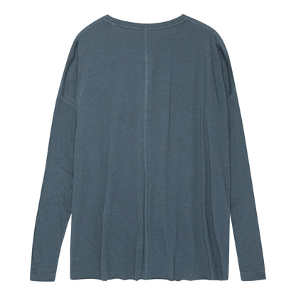 Lion Drapy Tee - Dusty Blue