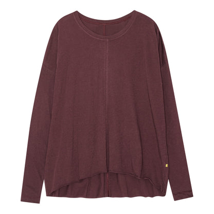 Lion Drapy Tee - Dark Plum