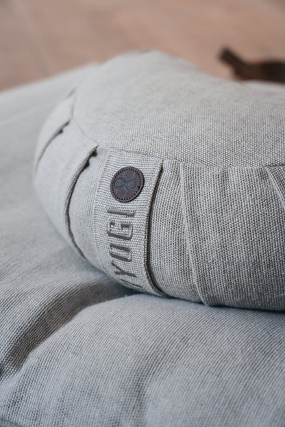 Mindful Deluxe Crescent Meditation Cushion - Hemp