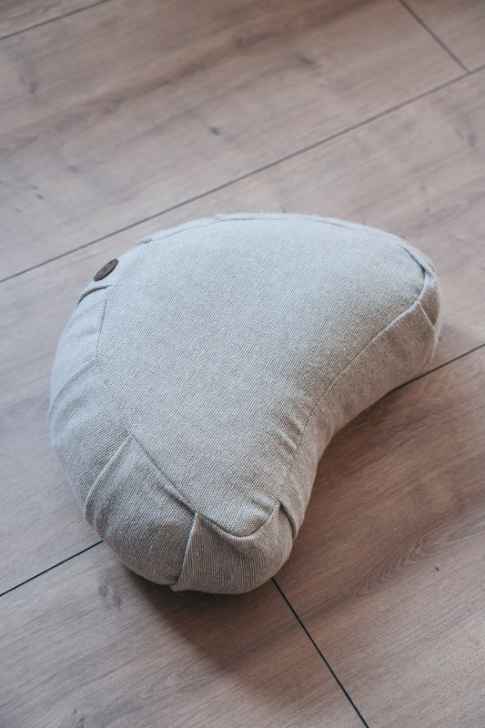 Mindful Deluxe Crescent Meditation Cushion - Hemp