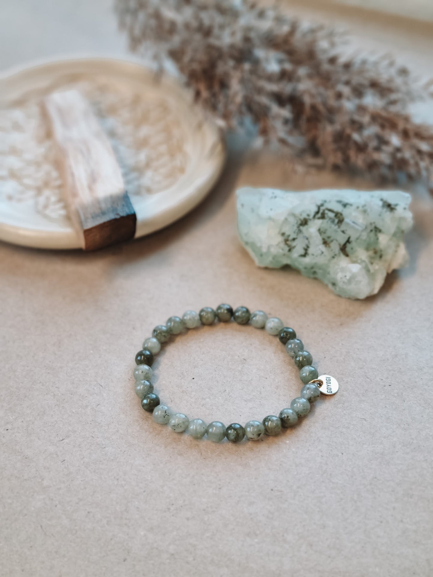 Mantra ENERGY armbånd - Perspektiv - Grøn Labradorit -