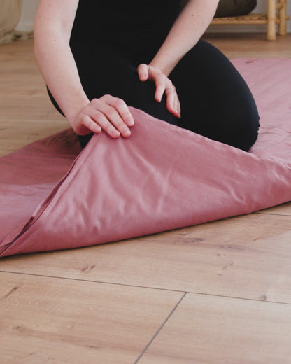 Calm Organic Cotton Yin Futon mat - Rose